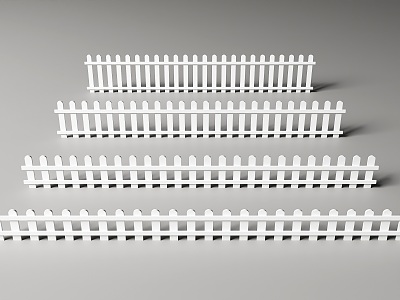 Fence fence wooden fence garden fence anticorrosive wooden fence 3d model