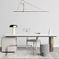 Modern Desk Chair Simple Desk Chair Combination 3d model