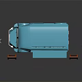 Blue Fish and Chips Food Truck With Menu Boards And Display Banners