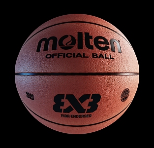 modern basketball 3d model