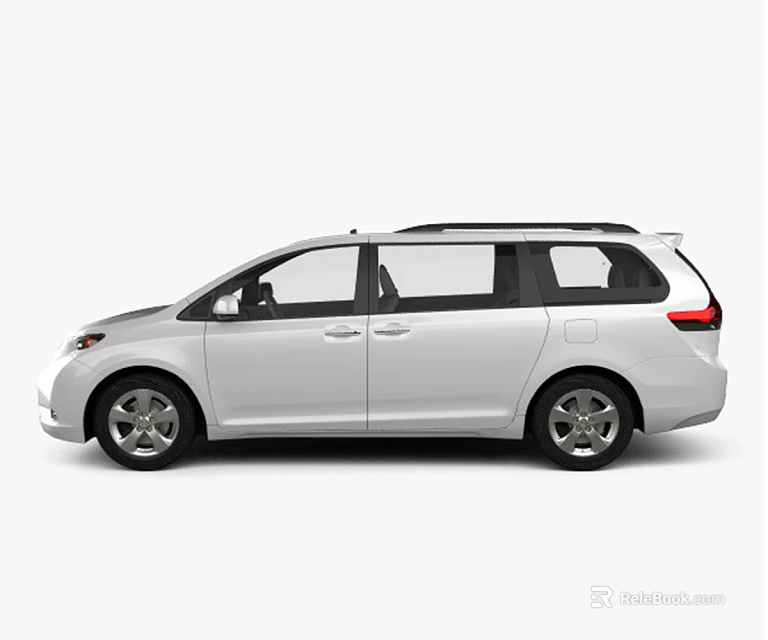 White Family MPV Car Side View With Spacious Windows And Alloy Wheels 3d model 