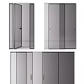 Modern Sliding Wardrobe Doors in Open and Closed States with Sleek Design