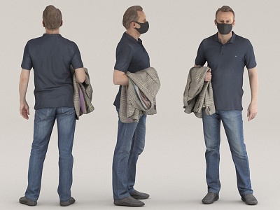 Man Passerby Pedestrian 3d model