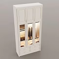 White Modern Wardrobe With Glass Doors Interior Clothing Racks And Storage Drawers