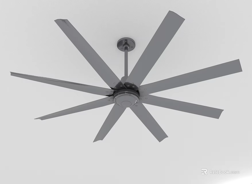 Modern Ceiling Fan With Multiple Blades For Efficient Air Circulation In Home 3d model 