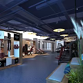 Modern Open Concept Fitness Gym With Training Equipment And Spacious Workout Area