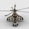Lego Helicopter Model Detailed Design With Brown Blue Color And Rotors