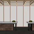 New Chinese Reception Hall Reception Hall Combination 3d model