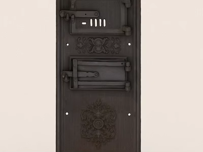 Antique Metal Decorative Hardware With Ornate Carved Patterns And Intricate Design 3d model