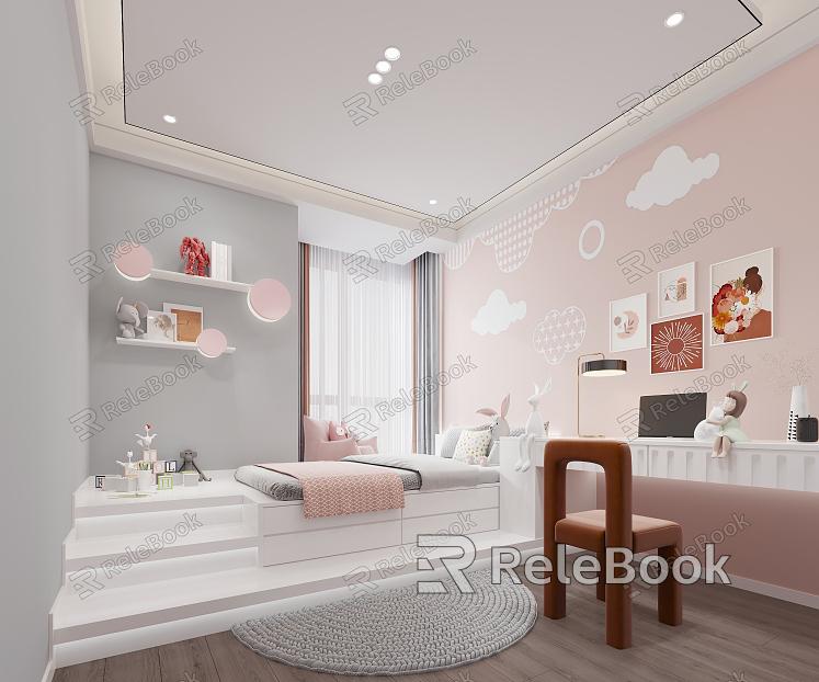 Modern Tatami Bedroom Daughter Room model