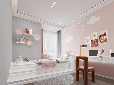 Modern Tatami Bedroom Daughter Room model