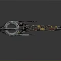 3D Rendered Space Exploration Spaceship With Circular Ring Structure And Multi Colored Modules
