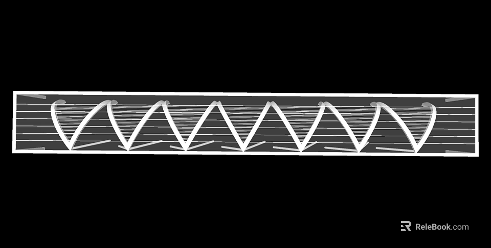 Outdoor Pergola Design with Geometric Top Patterns and Linear Support Beams 3d model 