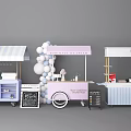 Mobile Food Carts For Homemade Ice Cream And Desserts With Stylish Design