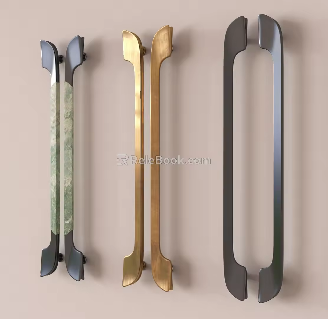 modern handle wardrobe handle 3d model