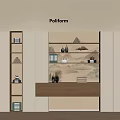 New Chinese Zen Bookcase Study Bookcase Combination Open Bookcase 3d model