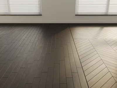 Hardwood Flooring Layout In Spacious Room Interior With Natural Light 3d model