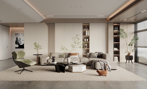 modern living room 3d model