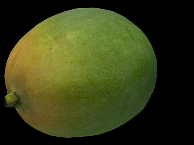 Fresh Green Oval Vegetable with Smooth Surface and Natural Color Appearance 3d model