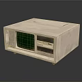 Vintage Desktop Computer With Green Text Display Screen And Retro Design