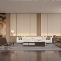 Modern Hotel Lobby Interior Design With Marble Reception Desk Wooden Walls And Ambient Lighting
