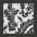 3D Black and White Mountain Landscape with Ink Painting Style Textured Terrain