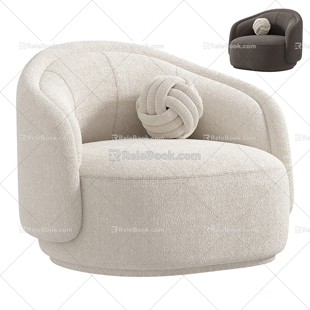 Modern single sofa 3d model