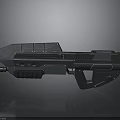 Futuristic Sci Fi Weapon 3D Model With Metallic Surface And Detailed Grip Handle