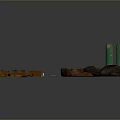Collection of Various Objects Including Green Cylinder Circular Rings Wooden Blocks and Small Cards