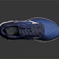 Blue Running Shoes With Mesh Upper White Sole And Lace Up Design