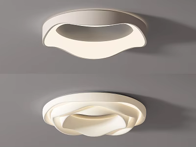 Modern Elegant Ceiling Lights With Unique Curved Design And Soft Illumination For Home 3d model