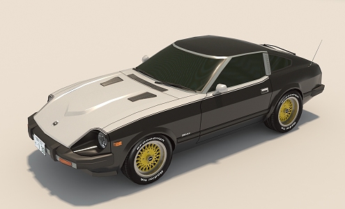 Car Retro Realistic sports car 3d model