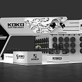 KOKO Exhibition Booth With Gear Design And Dumbbell Display Arrangement