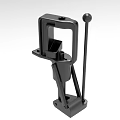 Black Industrial Equipment With Metal Lever Handle And Stable Mounting Base Structure