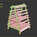 Iron frame large iron frame iron frame house factory industrial iron frame iron ladder rigid ladder work frame rigid scaffold 3d model