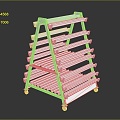 Iron frame large iron frame iron frame house factory industrial iron frame iron ladder rigid ladder work frame rigid scaffold 3d model