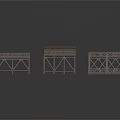 Three Sturdy Industrial Metal Platform Equipment With Frame Roof And Guardrail
