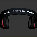 Stylish Black Red Over ear Headphones With Comfortable Earpads And Modern Design