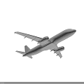 White Passenger Airplane 3D Rendered Model With Detailed Structure And Engines