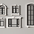 European-style window casement window cover 3d model