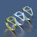 Rings Gold Rings Silver Rings Jewelry 3d model