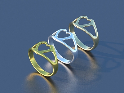 Rings Gold Rings Silver Rings Jewelry 3d model