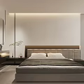 Modern Minimalist Neutral Tone Living Dining Room With Cozy Soft Sofas And Elegant Wall Art