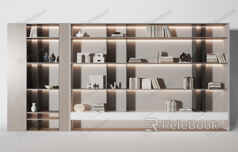 Modern Bookcase Decorative Cabinet model