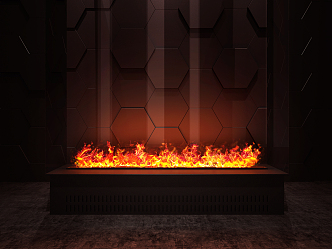 Electronic fireplace Modern fireplace 3d model