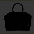 Givenchy Black Leather Handbag With Double Handles And Brand Logo Design
