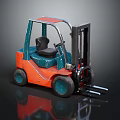 Orange And Blue Mini Forklift Model As Industrial Equipment