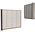 Modern Room Divider With Perforated Panels And Grid Design For Space Partitioning 3d model