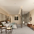 Quiet Room Homestay Room Modern Room Simple Hotel Homestay Room Chinese Hotel Room Business Hotel 3d model