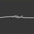 White And Grey Striped Rope With Secure Knot As Household Essential Item